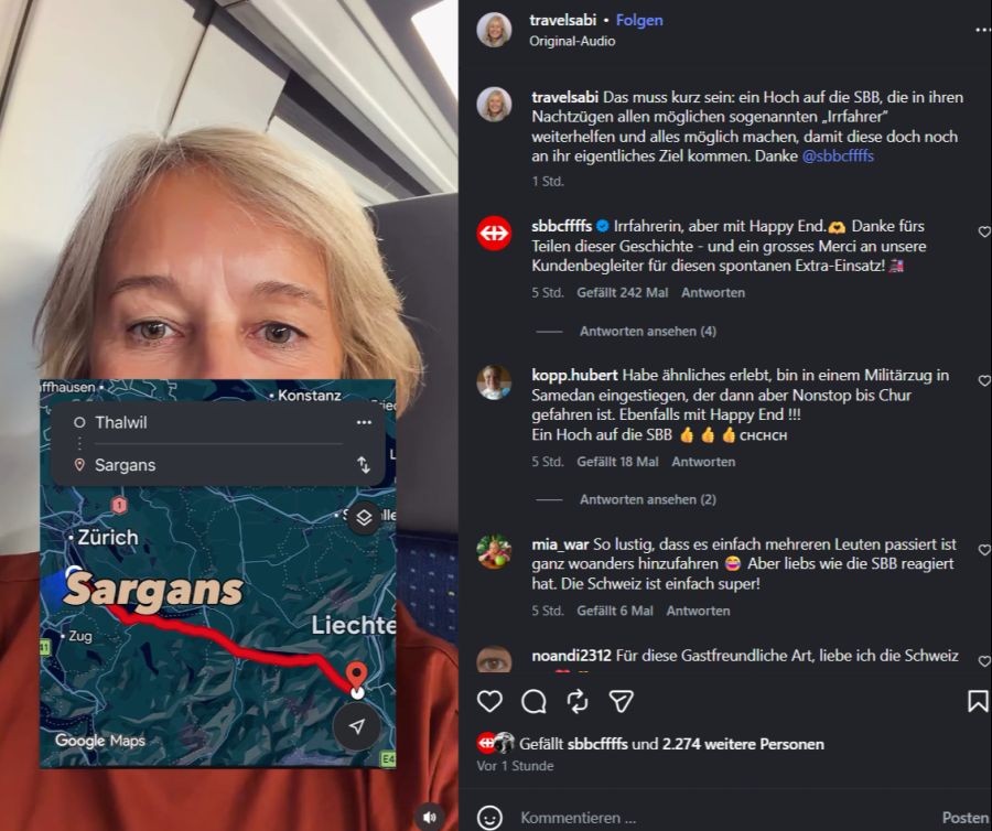 Sabine wandte sich panisch an den Kontrolleur.