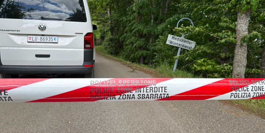 Die Unfallstelle wurde abgesperrt.