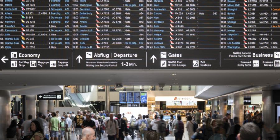 Der Flugverkehr hat im letzten Jahr an allen Schweizer Flughäfen zugenommen, wobei es die meisten Passagiere ins europäische Ausland zog. (Archivbild)