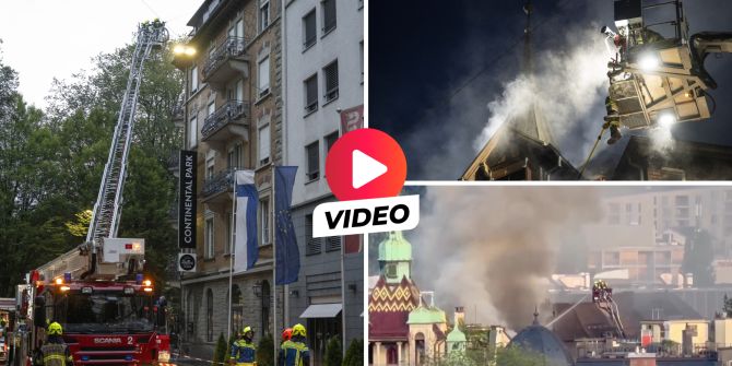 Luzern Brand Feuer Feuerwehr