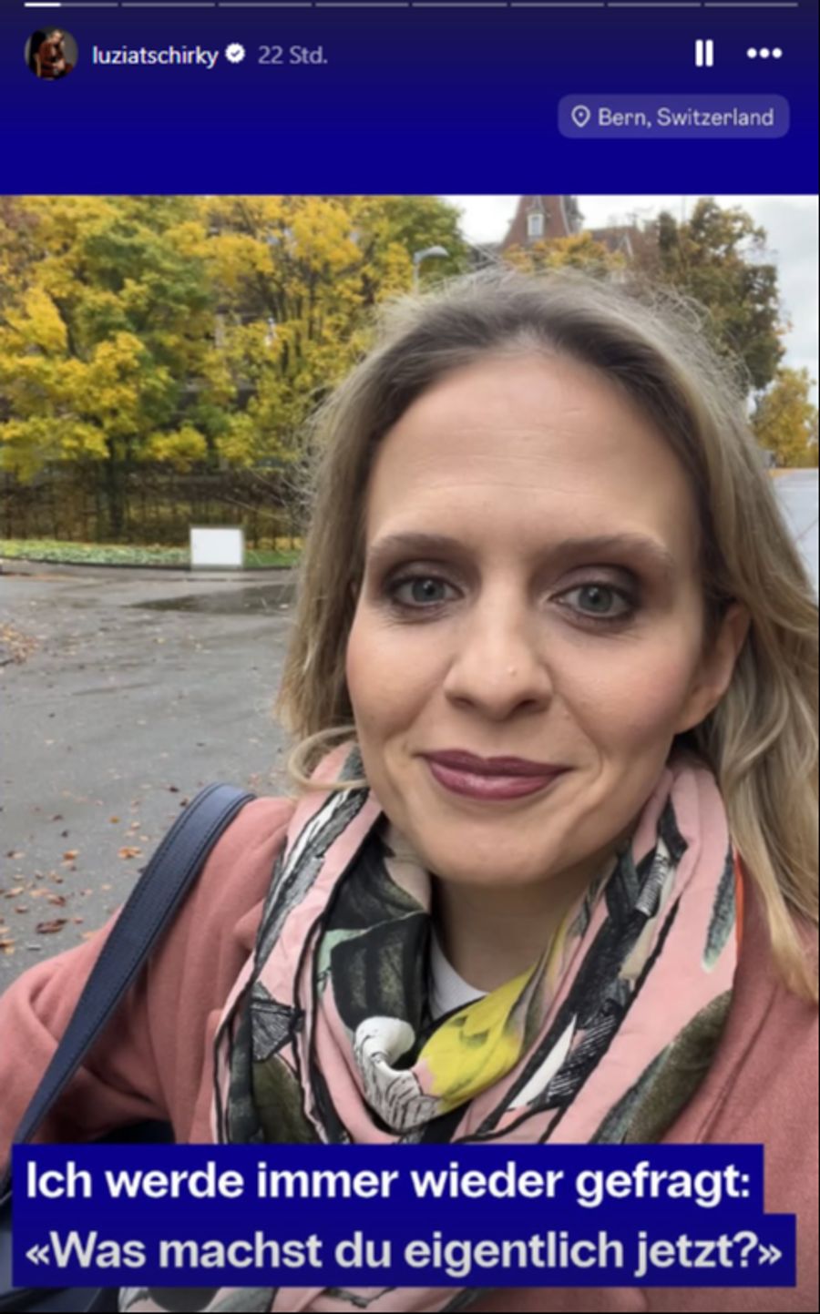 Ex-SRF-Reporterin Luzia Tschirky erzählt auf Instagram von ihren Zukunftsplänen.