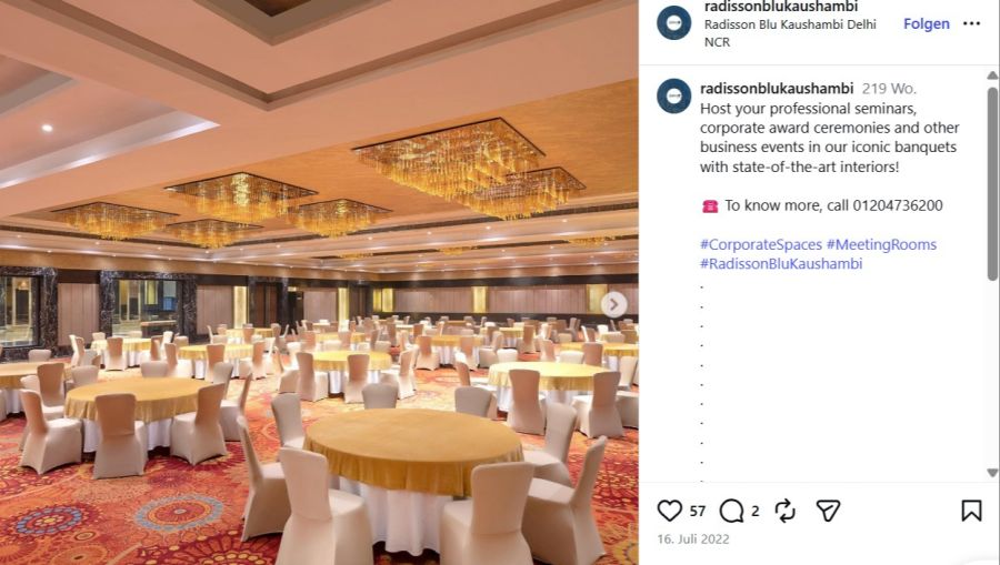 Radisson Blu Hotel, Kaushambi Delhi NCR (Indien).
