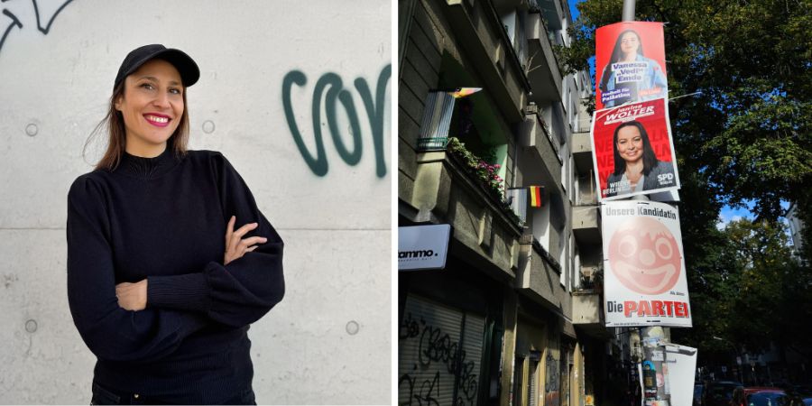 Kolumnistin Mirjam Walser Parteiplakate