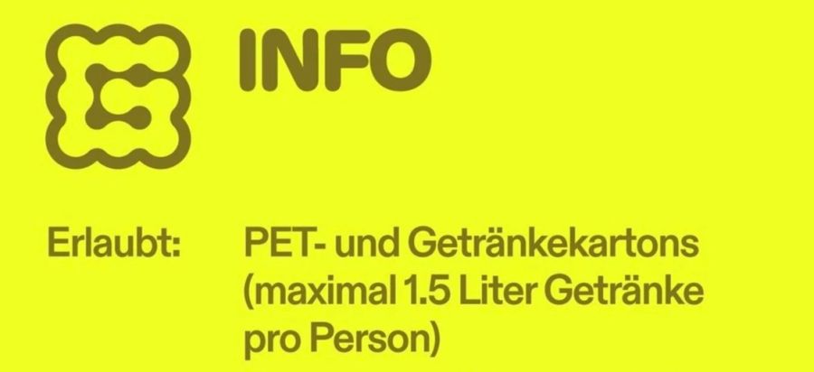 Bis und mit 2023 waren am Gurtenfestival PET- und Getränkekartons von drei Liter pro Person erlaubt. Dieses Jahr läuft es anders.