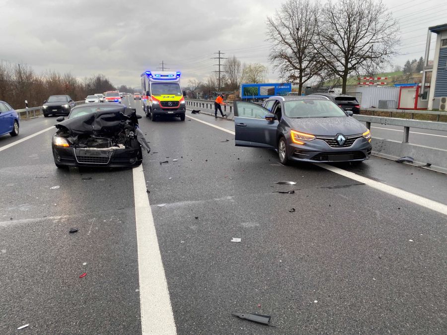 Unfallstelle Gisikon A14