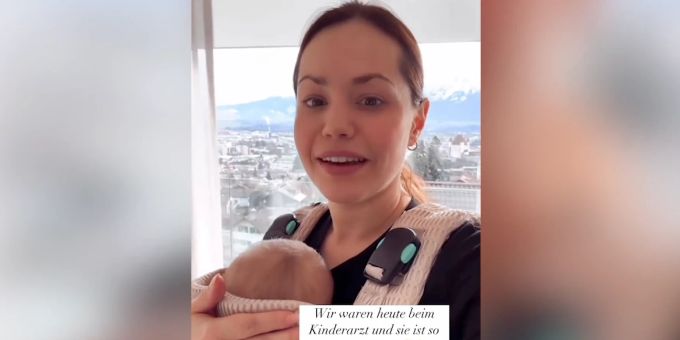 Christina Hänni hat auf Instagram über die Entwicklung ihres Babys gesprochen. Christina Luca Hänni