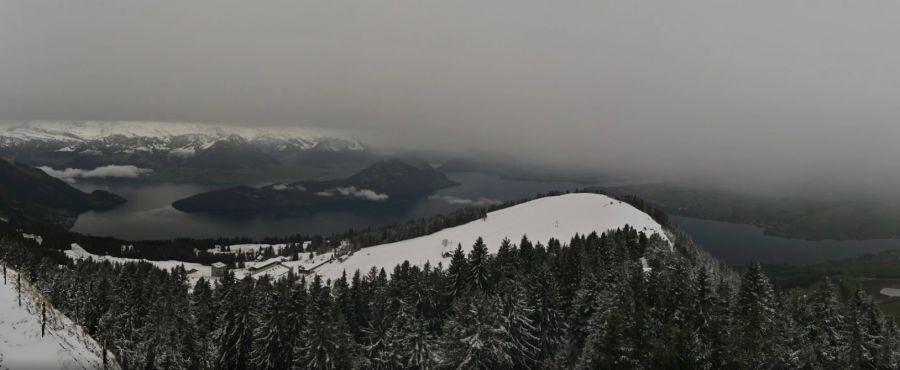 Auch auf der Rigi, dem Luzerner Hausberg hat es auf 1659 Meter über Meer geschneit.