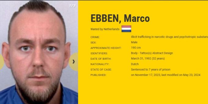 Europol führte Marco Ebben als einen der meistgesuchten flüchtigen Verbrecher Europas. Marco Ebben Europol