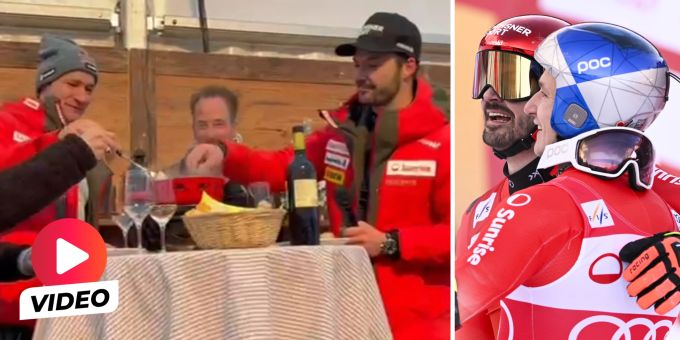 Adelboden-Triumph - Hier essen Odi und Meillard das Sieger-Fondue!