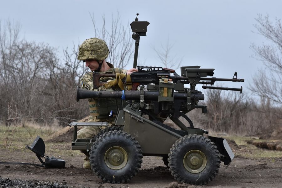 Die Ukraine setzt vermehrt auf unbemannte Kampfroboter.