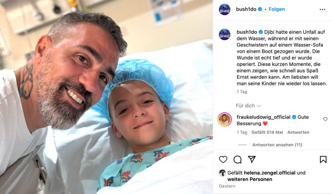 Bushido hat ein Bild seines verletzten Sohnes geteilt Bushido