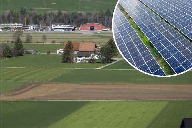 Solaranlage Flughafen Areal Belp