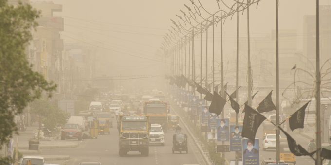 Der schwere Sandsturm soll aus Richtung Irak gekommen sein. (Archivbild) Iraq Sandstorm