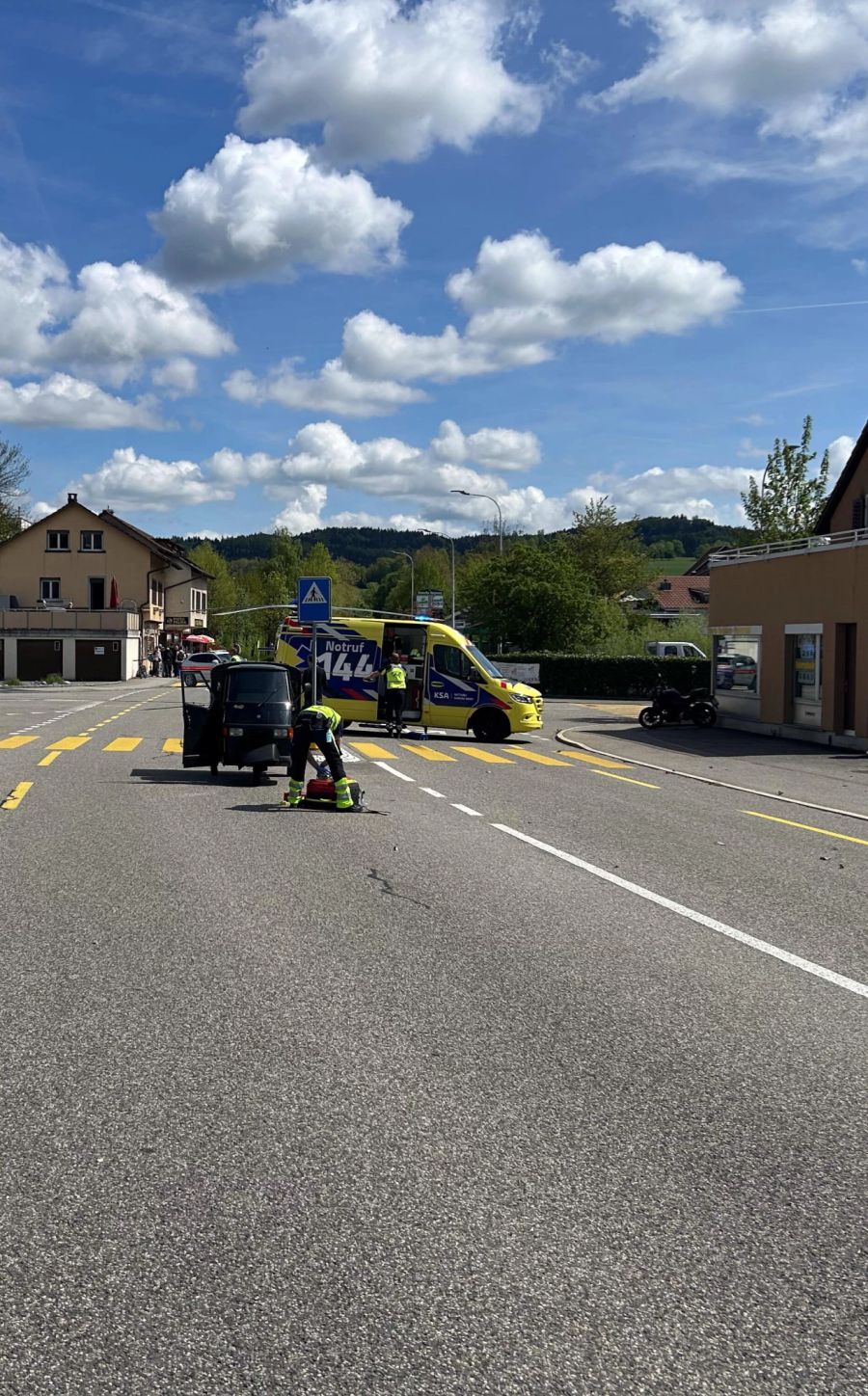 Unfallstelle in Zofingen.