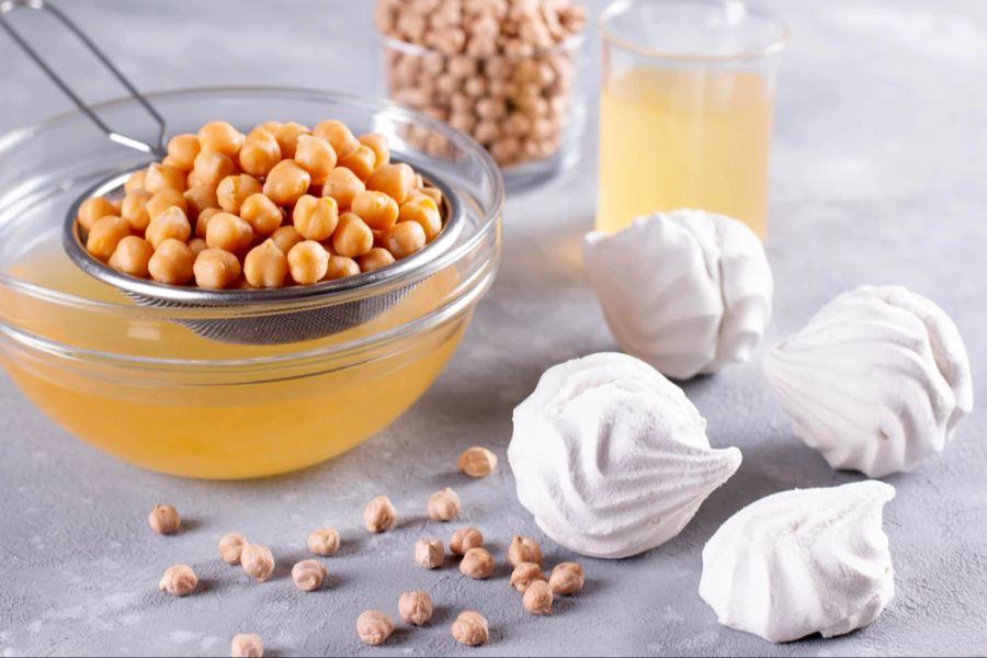 Aquafaba, Kicherbsen, Baisers