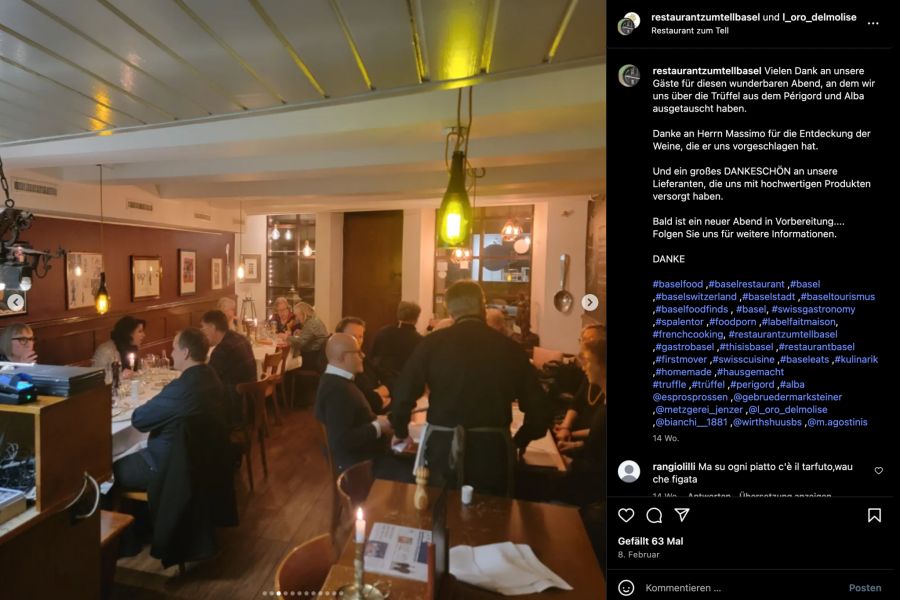 Innere Restaurant Zum Tell