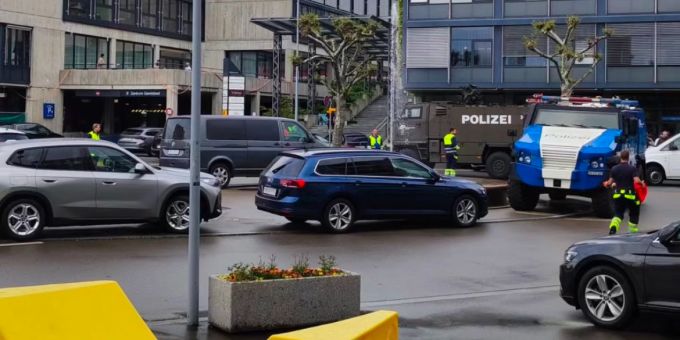 Die Polizei in Geroldswil. Geroldswil