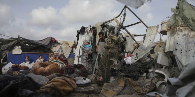 Flüchtlingsunterkünfte Zelte Rafah Gaza