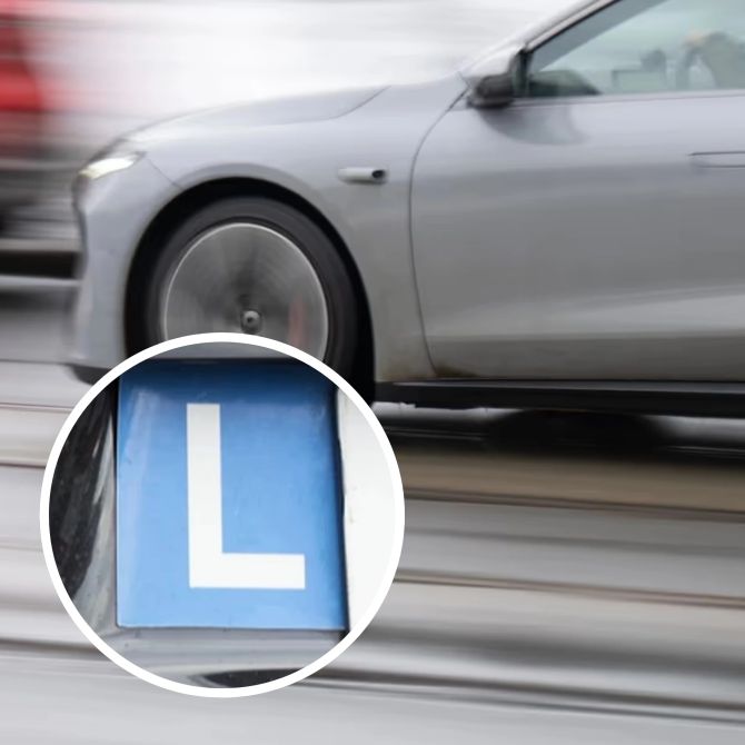 Lernfahrer L-Schild schnell Beifahrerin