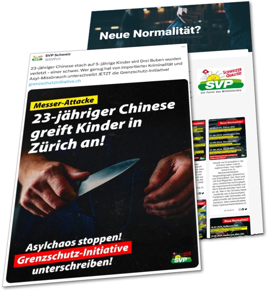 SVP Grenzschutz-Initiative Neue Normalität