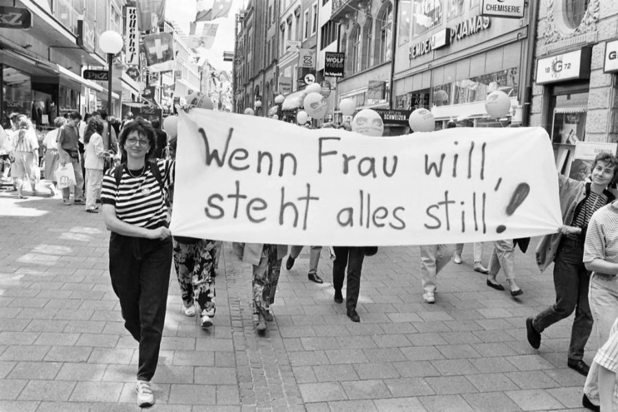 Das Motto des Streiks war «Wenn Frau will, steht alles still!»