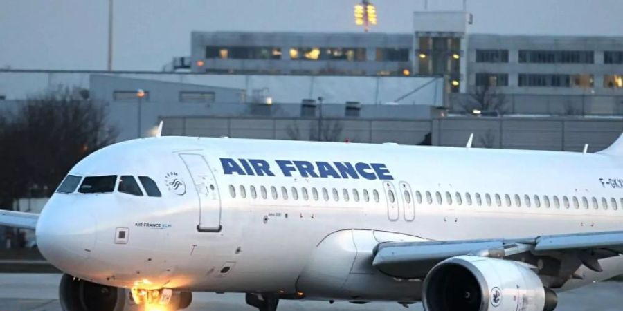 Passagierflugzeug von Air France. Am Dienstag wurde bekannt, dass der niederländische Staat sich für 680 Millionen Euro einen Anteil von 12,68 Prozent an der Fluggesellschaft Air France-KLM gesichert hatte. Foto: Rene Ruprecht