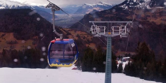 Die Gondelbahn von Grüsch Danusa. Grüsch Danusa