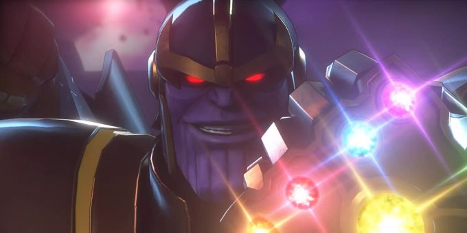 Thanos im Spiel Marvel Ultimate Alliance 3: The Black Order. Marvel Ultimate Alliance 3: The Black Order