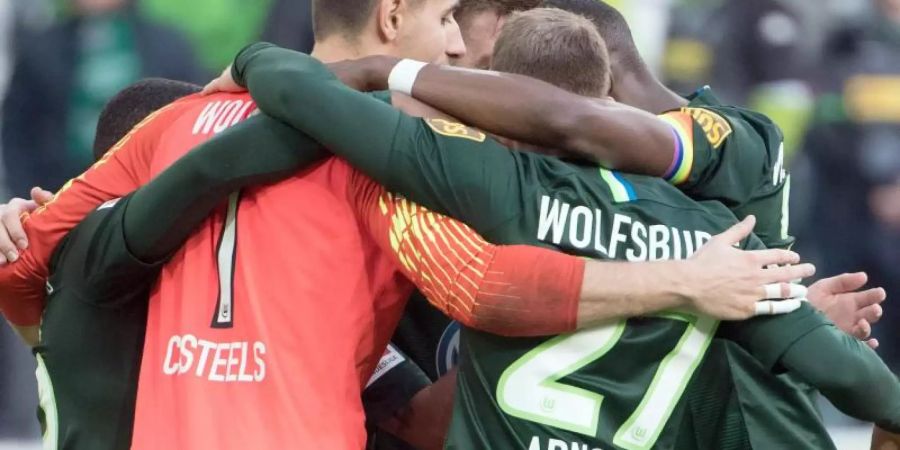 Die Wolfsburger feierten in Gladbach dem 100. Erstliga-Auswärtssieg. Foto: Federico Gambarini