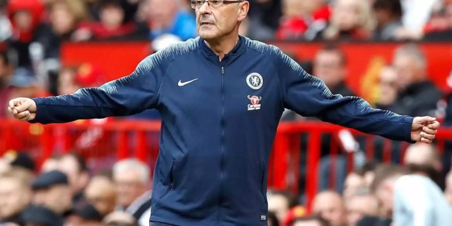 Maurizio Sarri ist der Trainer des FC Chelsea. Foto: Martin Rickett/PA Wire