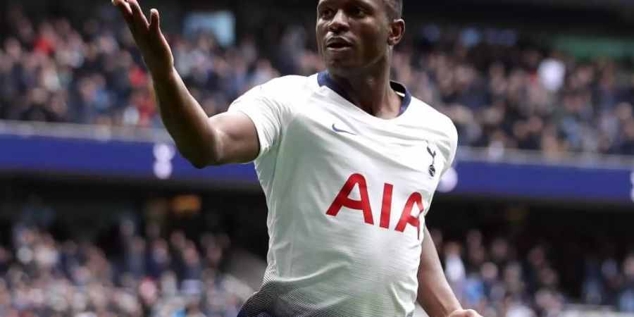Tottenhams Victor Wanyama jubelt über sein Tor zum 1:0. Foto: John Walton/PA Wire