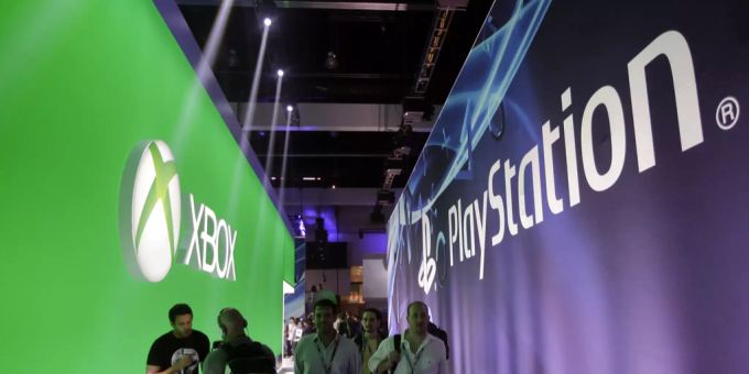 Microsoft und Sony an der E3 2013. Microsoft Sony