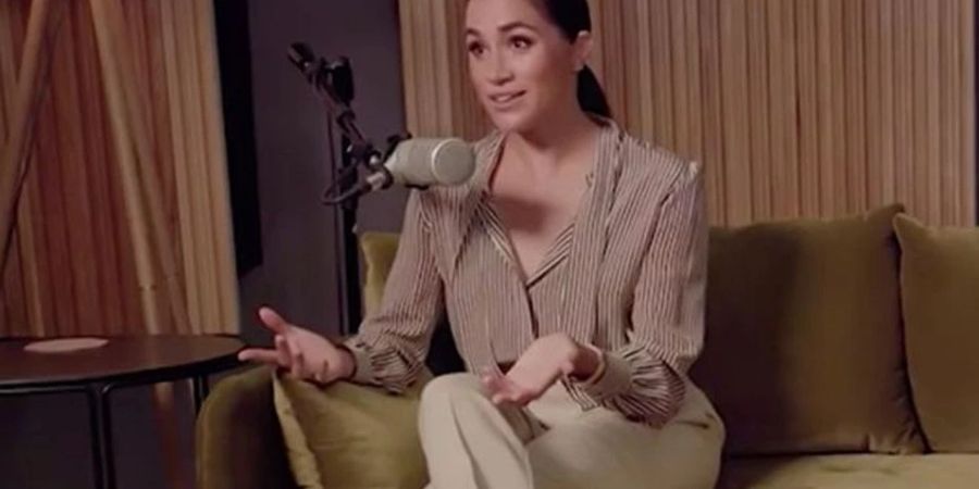 Meghan Markle bei Aufnahmen für ihren Podcast.