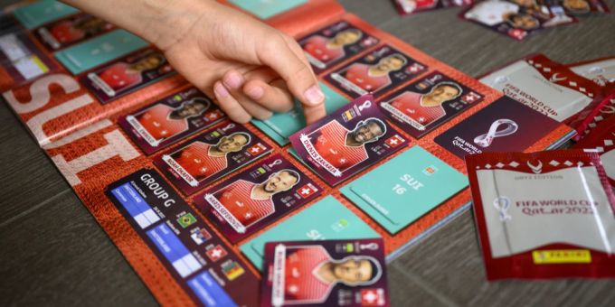 Panini-Sticker sind bei Fussball-Fans beliebt. Panini WM 2022