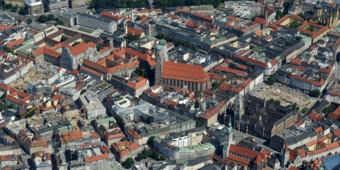Blick auf das Münchner Stadtzentrum Blick auf das Münchner Stadtzentrum