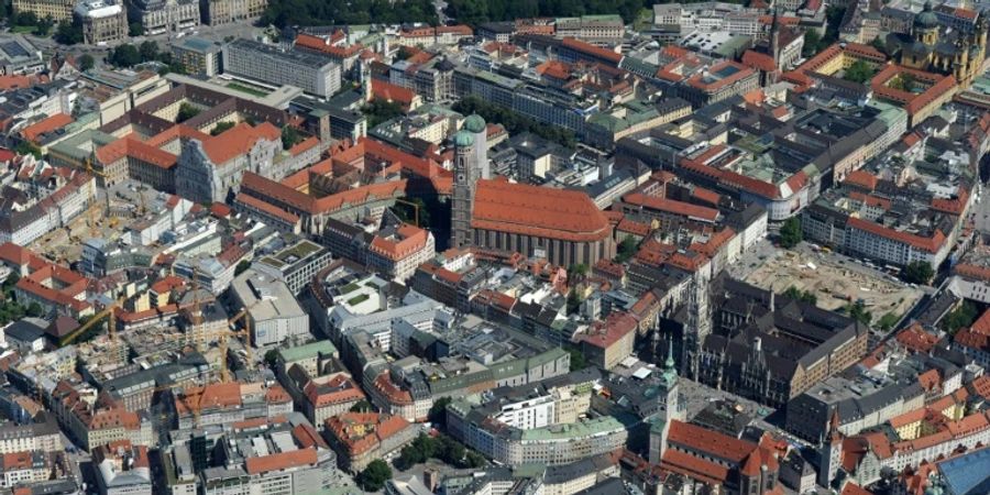 Blick auf das Münchner Stadtzentrum