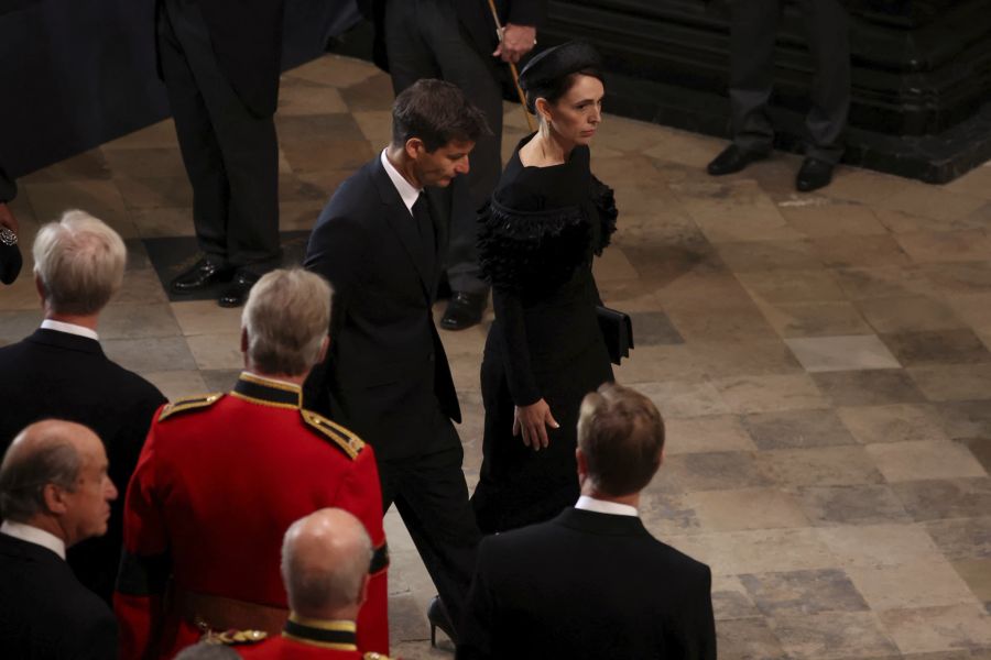 Neuseelands Premierministerin Jacinda Ardern bei der Beerdigung.