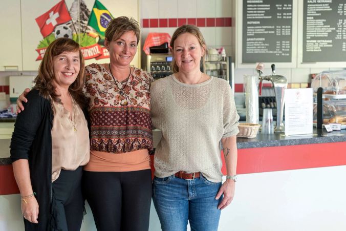 Das Clubhaus-Team vlnr.: Patrizia Schneider, Conny Graber und Anita Egli.