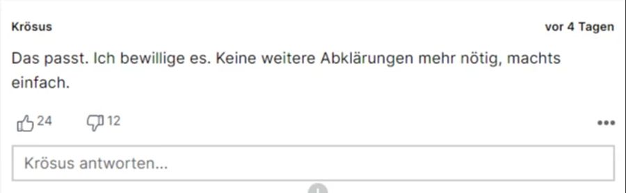Kurz und bündig hält es Krösus.