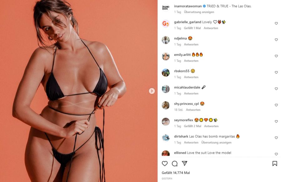 Dieses Bikini hinterlässt einen speziellen Abruck. Ob das wohl praktisch ist?