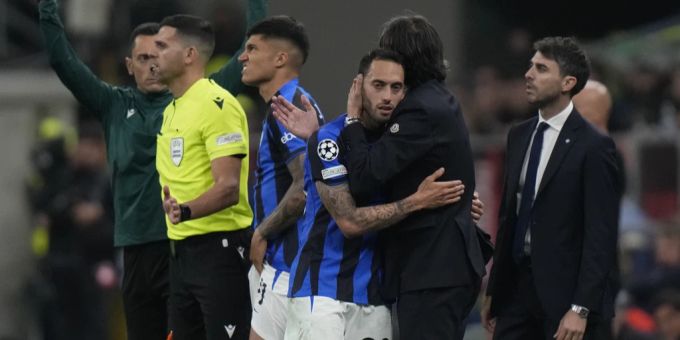 Der Trainer von Inter Mailand, Simone Inzaghi, während dem Halbfinal-Hinspiel der Champions League gegen den AC Milan. Inter Mailadn