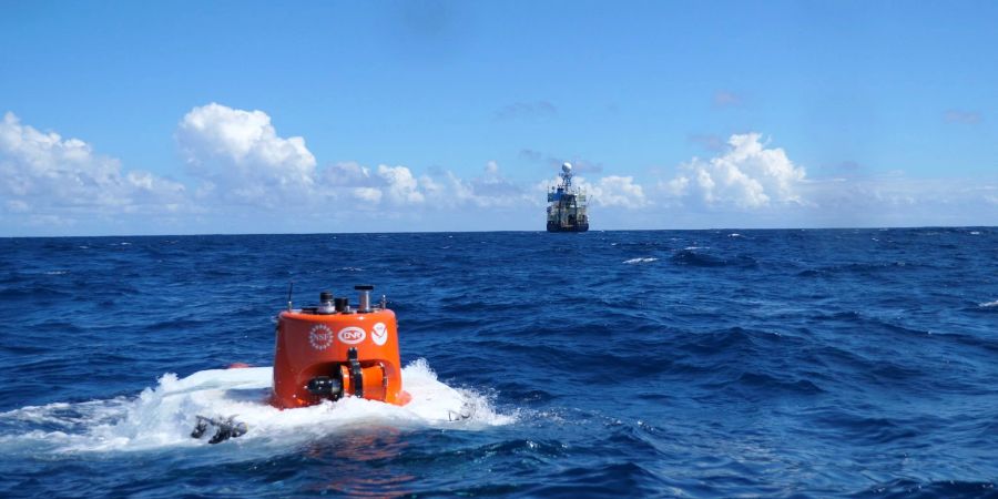 Forscher aus Ecuador, den USA und Grossbritannien fanden das einzigartige Ökosystem bei einem Tauchgang mit einem U-Boot während der Expedition Galápagos Deep 2023 in der Mitte des Archipels.