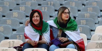 Frauen beim Fussball Iran.