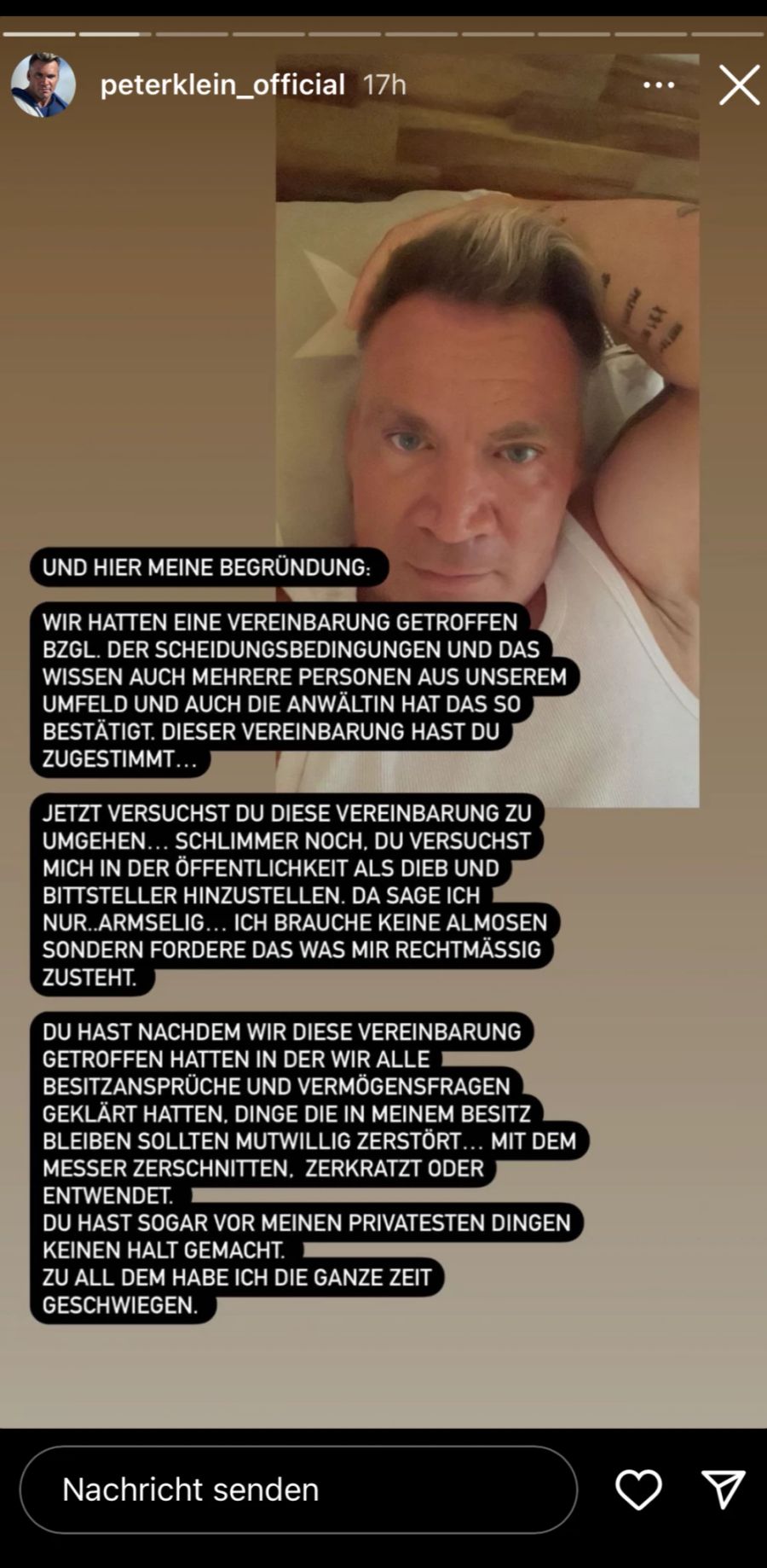 Iris Klein und Peter werden in diesem Leben wohl keine Freunde mehr.