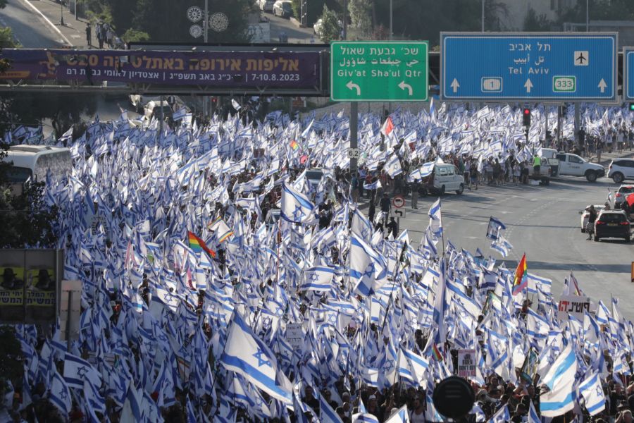 Anti-government protesters march