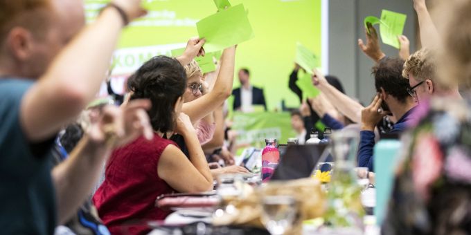 Die Delegiertenversammlung der Grünen Schweiz am Samstag. Zug Grüne