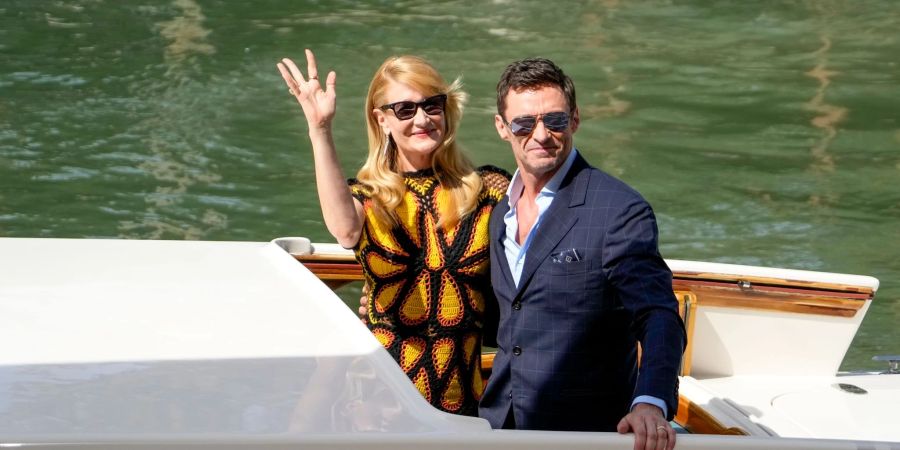 US-Schauspielerin Laura Dern und ihr australischer Kollege Hugh Jackman, Schauspieler kommen zum Pressetermin für ihren Film «The Son».