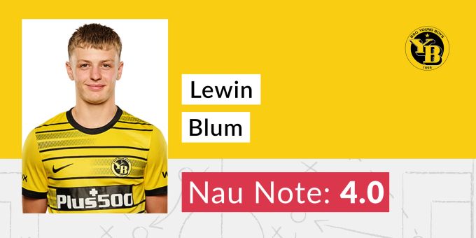 Die Nau.ch-Note für Lewin Blum von YB. FC Basel YB