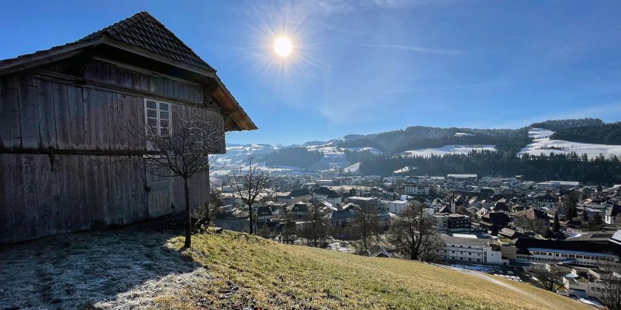 Blick auf Langnau im Emmental.