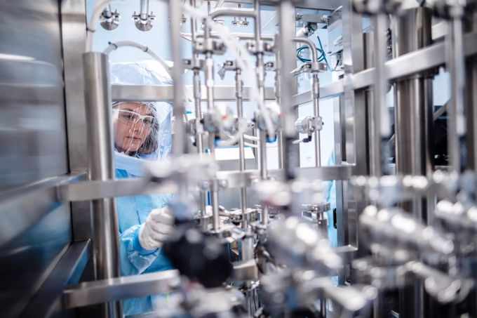 Auch bei Biontech werden die Riesen-Plastiksäcke in der Produktion des Impfstoffs gegen das Coronavirus verwendet. Coronavirus Impfstoff Biontech